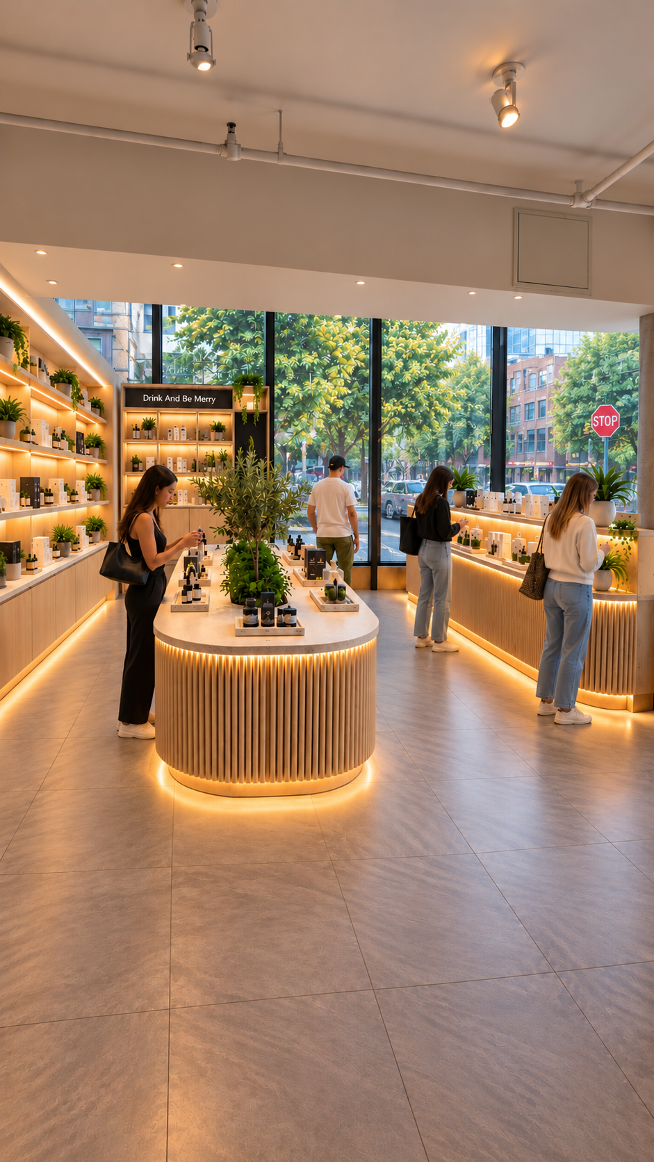 Display tables inside Good Habits NYC